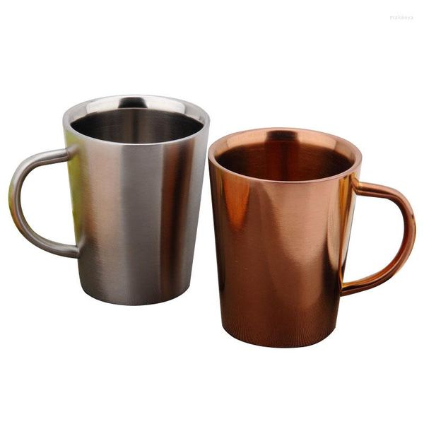 Tazze UPORS 350ML Caffè in acciaio inossidabile con manico Tazza da viaggio a doppia parete ispessita grande Tazza da viaggio Bicchiere da vino Regali creativi