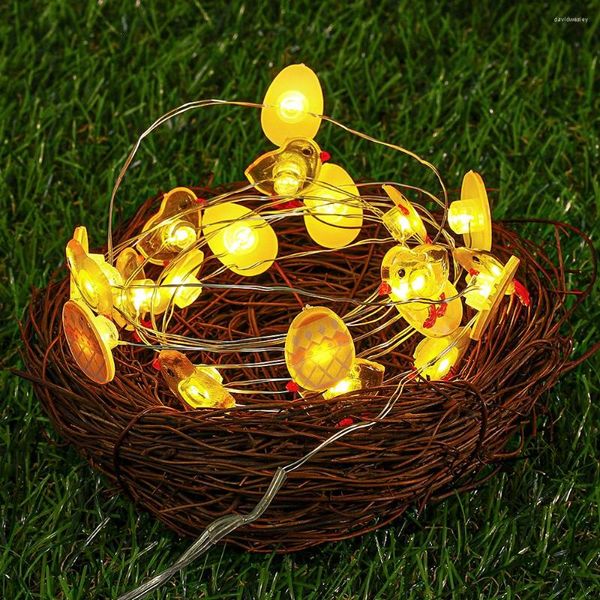 Stringhe 1/2M Stringa di illuminazione a LED Alimentata a batteria Filo di rame impermeabile Ghirlanda Fata Luce Regali per bambini Decorazione per feste di Pasqua