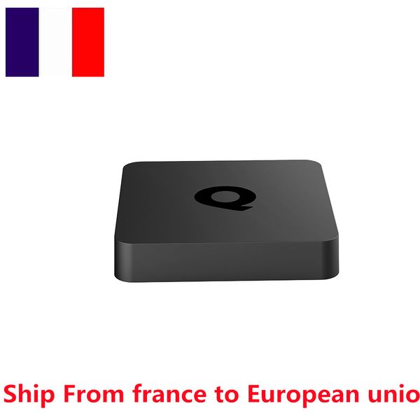 Nave dalla francia Q1 ATV Android 10 Smart TV Box AndroidTV Allwinner H313 2GB 16GB Supporto vocale 2G 8G Dual Wifi BT 4K HD