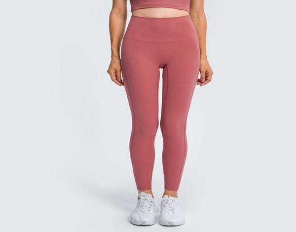 Nude yoga outfits calças femininas leggings alta elástica magro ajuste calças esportivas de fitness correndo ginásio roupas senhora menina treino casual fu9076536