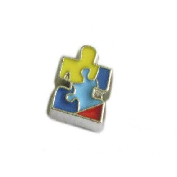 20 Pçs / lote Consciência do Autismo Medalhão Flutuante Encantos Adequados para Vidro Vivo Medalhão de Memória Magnética Moda Jewelry308c