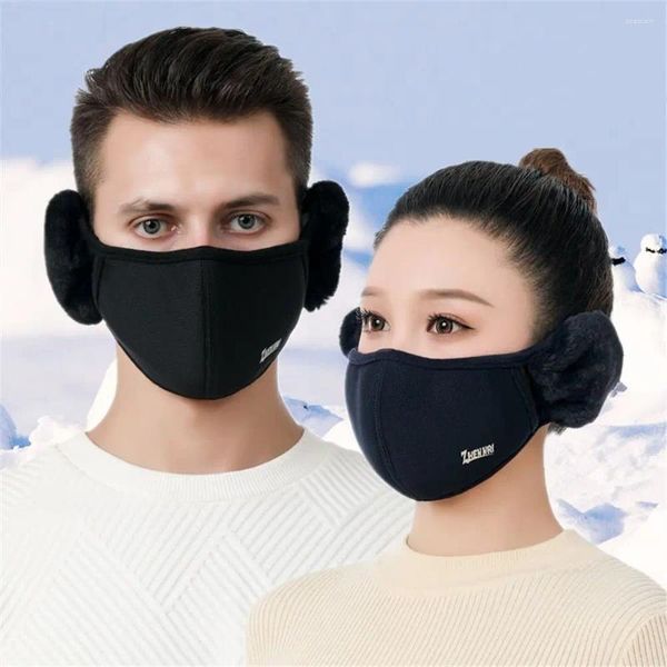 Baskenmützen für Damen, Winter, warm, kältebeständig, Outdoor-Maske, Mundschutz, Ohrenschützer, Ohrenwärmer