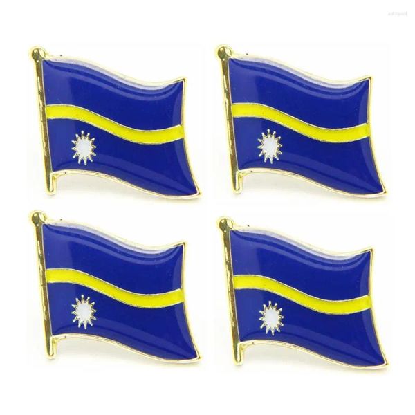 Spille Lotti 5 pezzi Bandiera nazionale Nauru Pin Badge Paese Lapei