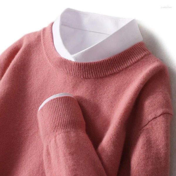 Maglioni da uomo Maglione di cashmere Uomo Prima linea Indumento Pullover senza cuciture Base autunno inverno Maglia casual allentata