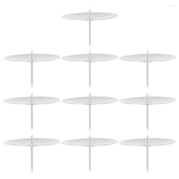 Titulares de vela 10 pcs bolo vintage suporte de metal candelabros suportes ferramentas de fixação suprimentos castiçal