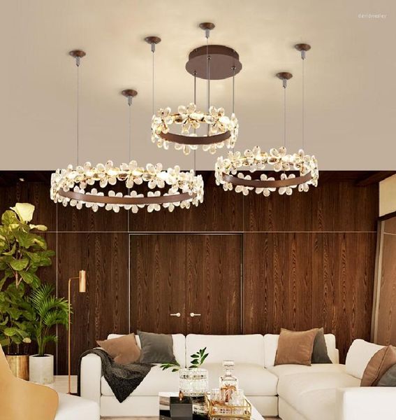 Kronleuchter Kronleuchter Moderne Kristall Kreative Blume Wohnzimmer Lampe Designer El Villa Dekoration Romantisches Hochzeitslicht