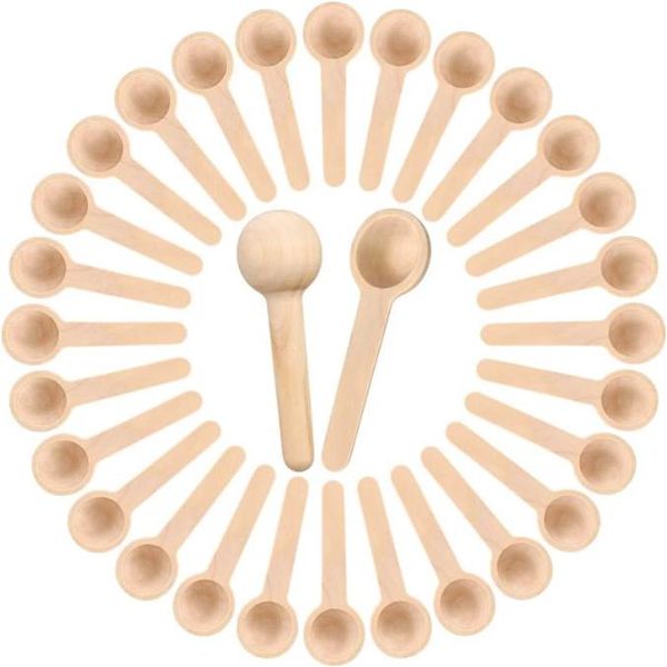 10pcs mini cucchiai di legno piccolo cucchiaio di sale da bagno cucchiaio di caramelle cucchiaio per bambini per barattoli di spezie condimento miele caffè cucina cucina