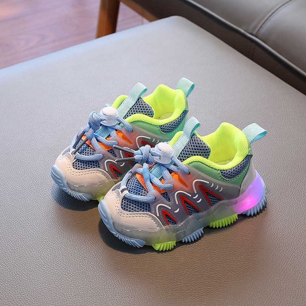 Athletic Outdoor COZULMA Bambini Led Glowing Scarpe sportive per ragazzi Air Mesh Light Up Sneakers Ragazze Scarpe casual Bambini Scarpe da corsa luminose W0329