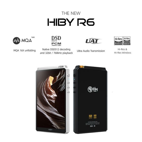 MP3 MP4 Players The Hiby R6 HiFi Audio Portable Music Player Bluetooth MQA DSD USB DAC SE Balanced Output para Android iOS Windows PC 230403