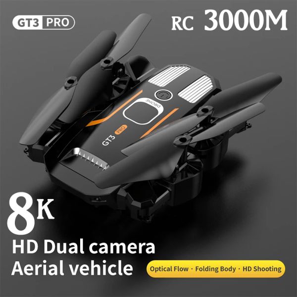 2023 novo gps drone 8k 5g profissional hd fotografia aérea evitar obstáculos helicóptero de quatro rotores rc distância 3000m dron brinquedos gt3