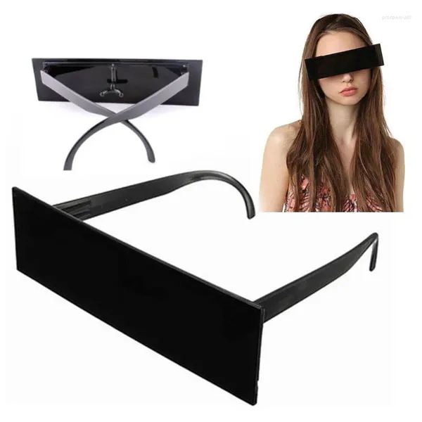 Sonnenbrille, lang, quadratisch, ausgefallene Brille, Pobooth-Requisiten, Zensur, schwarzes Auge, bedeckt, Bar, Internet, für Kostüm, Weihnachten, Party, Cosplay