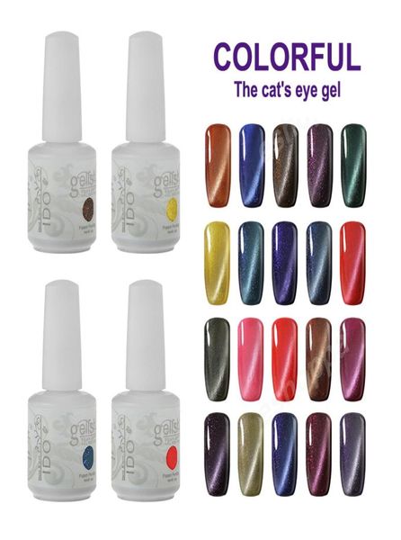 Cat Eye Gel IDO Gelish 15 ml Soak Off UV LED Gel Nagellack 24 Farben Maniküre Set6340179