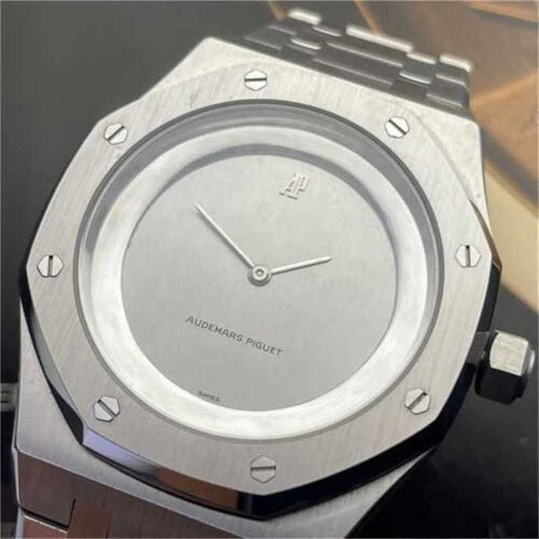 Мужские часы серии Swiss Royal Oak Offshore Audpi, модный тренд, кварцевый механизм в виде свиньи, калибр 2090, серебряный циферблат, стальная коробка, сапфировое стекло WN-246R