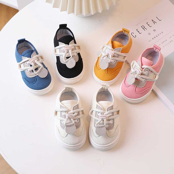 Atletik Açık Bahar Yeni Çocuklar Tuval Ayakkabı Bebek Sevimli Şeker Renk Ayakkabıları Kız Kızlar Moda Okulu Günlük Ayakkabılar Çocuk Tahta Spor ayakkabıları