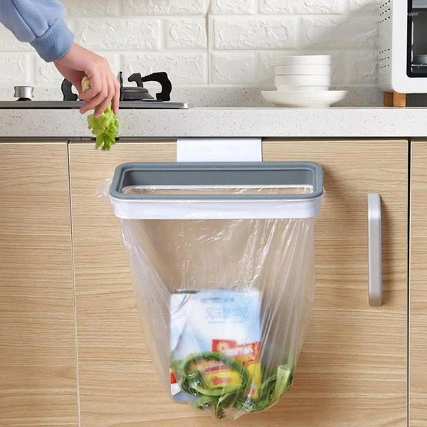 Organizzatore per ganci per rifiuti, portaoggetti da cucina, in plastica portatile, per appendere i rifiuti