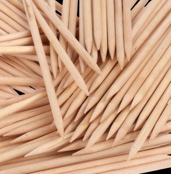 100PCs Holz Sticks Nagel Häutchen Pusher Stick Zwei Weg Orange Holz Stick Nägel Pusher Nagellackentferner Maniküre Nagel Pflege werkzeuge8539836