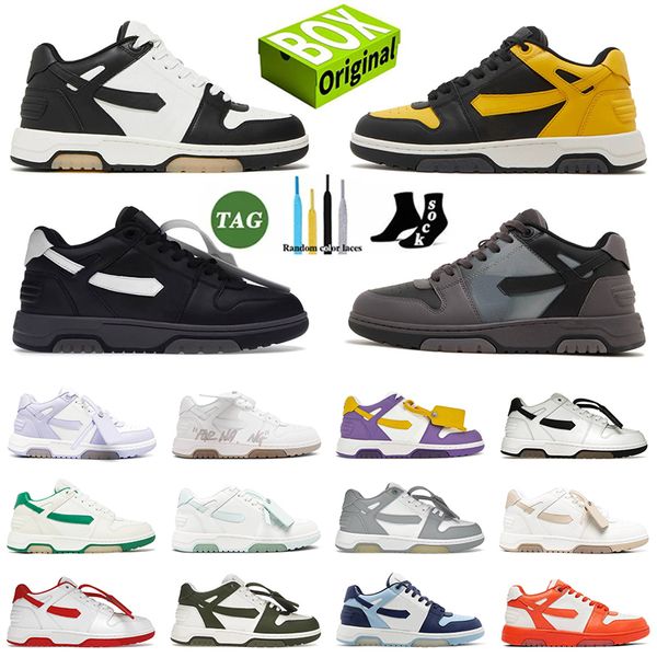 Top Quality Out Of Office tênis mulheres homens sapatos OOO Low Tops bezerro couro designer sapatos marinho azul cinza preto branco azul cáqui lilás areia roxo amarelo laranja hortelã