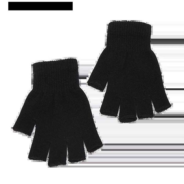 Fünf-Finger-Handschuhe, 1 Paar, schwarz, kurze halbe Finger, fingerloses Strick-Handgelenk, Winter, warm, Stretch, Arbeit, Gs für Damen und Herren, Fahrradzubehör, L231103