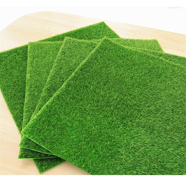 Dekorative Blumen 1 Stück 50 x 50 cm künstliche Wiesen Simulation Moos Rasen Rasen gefälschte grüne Grasmatte Teppich für DIY Mikrolandschaft Hausboden