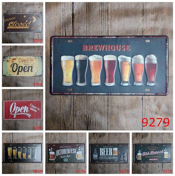 15x30cm antigo retro metal estanho sinais placas de licença decoração da parede placa de ferro do vintage pintura arte pub bar artesanato gift2837833