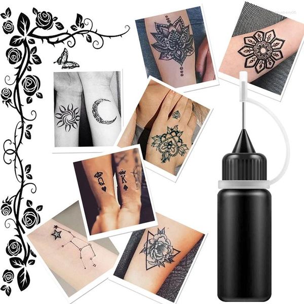 Tattoo-Tinten 10 ml Tintenkörperfarbe Hena Temporäre Paste natürlicher Fruchtsaft und lang anhaltende halbreflektierende Henna-Zapfen