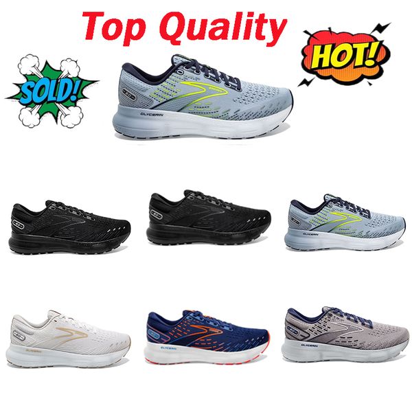 Sale Brooks Glycerin GTS 20 unterstützende Laufschuhe Herren Womens Fashion Sports Sneaker Weiche Dämpfung gepolsterte Läufer Blau Tiefe Palace Eur36-45