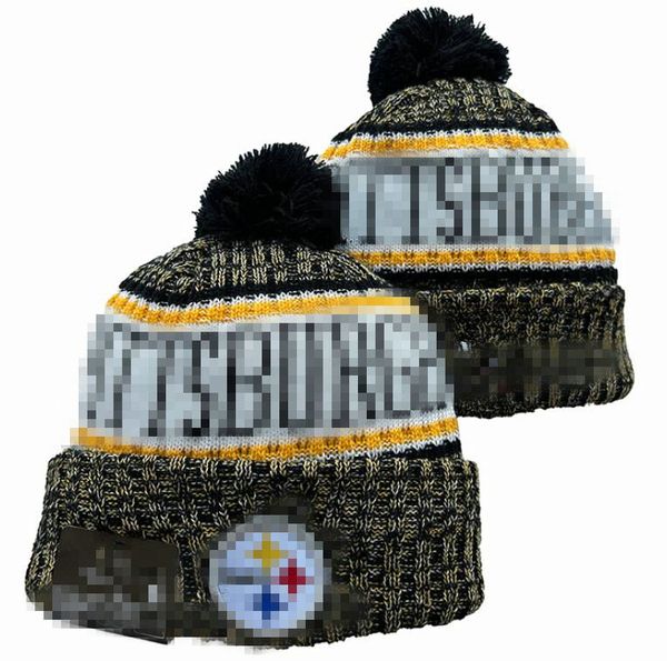 Pittsburgh Beanie Berretti SOX LA NY Squadra di baseball nordamericana Toppa laterale Winter Wool Sport Cappello lavorato a maglia Pom Skull Caps A25