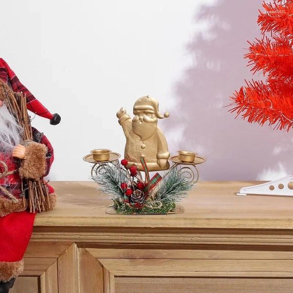 Mum Tutucular Noel Demir Tutucu Dekorasyon Noel Baba Hediye Yaratıcı El Sanatları