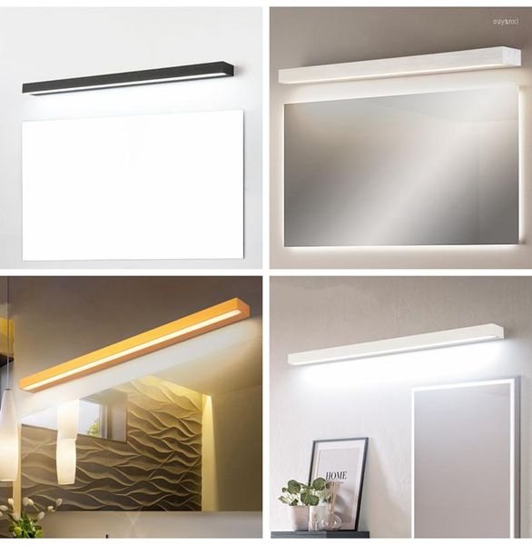 Lâmpadas de parede 40 cm Lâmpada LED Mirror Light Indoor Home EL Decors acrílico Super Bright Long Strips