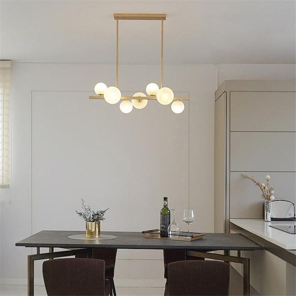 Потолочные светильники Nordic Multi-Hear Glass Modern Living Art Art Lamp Luxury Restaurant Cwant Kitchen Decor Lamps