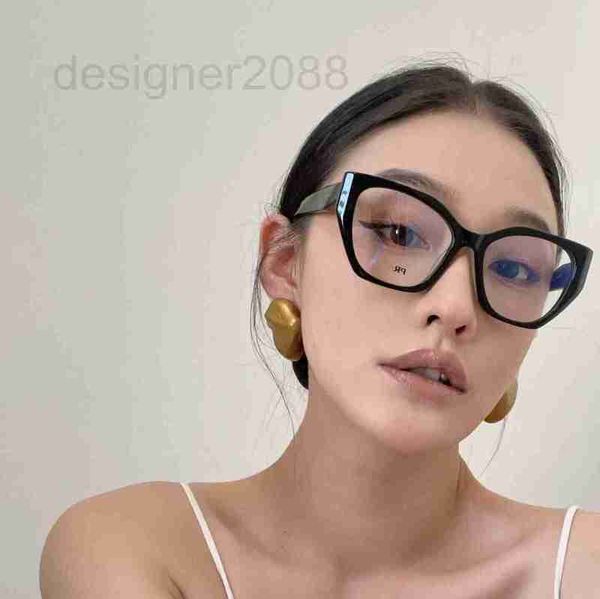Occhiali da sole Designer Designer New Fashion Eyecy Glass's Advanced Sense Large Face Slim Ins Mesh Red and Black Glasses KG9U