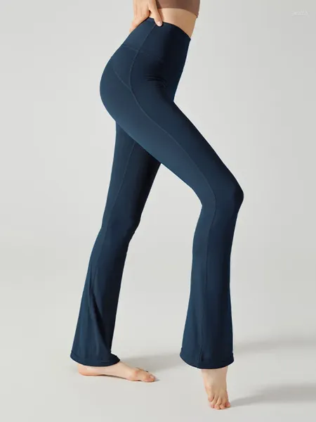 Abbigliamento da palco Tinta unita Balletto Yoga Pantaloni per il sollevamento dei glutei Donna Costume di Halloween Danza classica a vita alta Linea lirica Pantaloni a zampa latina