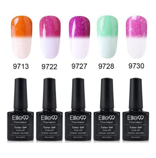 Elite99 5 Stück / Los Thermal Nail Art Gel Polish 10 ml Soak-Off-Temperatur Farbwechsel UV-Nägel Maniküre Nagellack Gel-Lack228U5935898