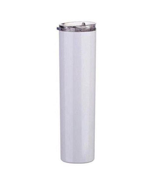 20oz magro tumblers sublimação em branco tumbler de aço inoxidável canecas cerveja clássico copo com tampa palhas zza mar 1261041