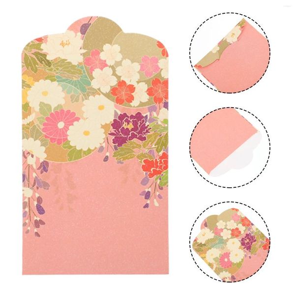 Envoltório de presente 30 pcs dinheiro estilo japonês pequeno envelope vermelho bolso carteira envelopes chineses papel chique