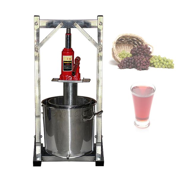 12L/22L/36L Manuale Domestico Idraulico Frutta Spremiagrumi Uva Mirtillo Gelso Pressa Macchina per Succo di Frutta in Acciaio Inox