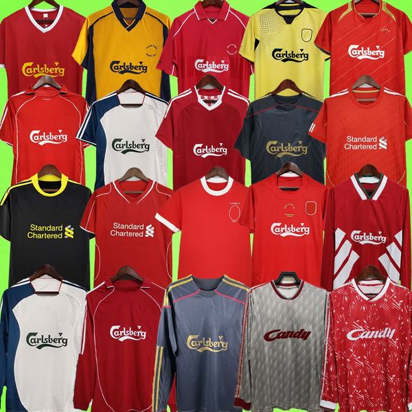 Long Sleeve Retro Soccer Trikots 1965 2005 2006 2008 2009 2010 2011 Vintage Football Shirts Torres Gerrard Suarez Owen Barnes Kuyt 89 91 93 95 01 02 04 05 06 07