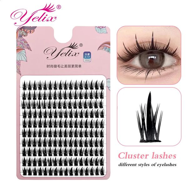 Falsche Wimpern Yelix 160 Cluster Anime-Wimpern Cosplay-Wimpern wispy japanisches Make-up Spikes Wimpern Stränge Wimpern 231102