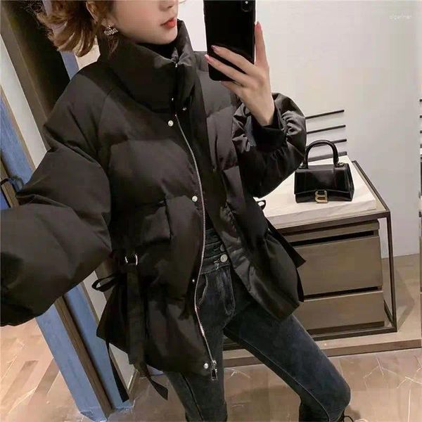 Trench da donna Giacca invernale in cotone da donna Cappotto imbottito allentato con cerniera Femminile Solido ispessimento caldo piumino Parka Giacche da donna Parka