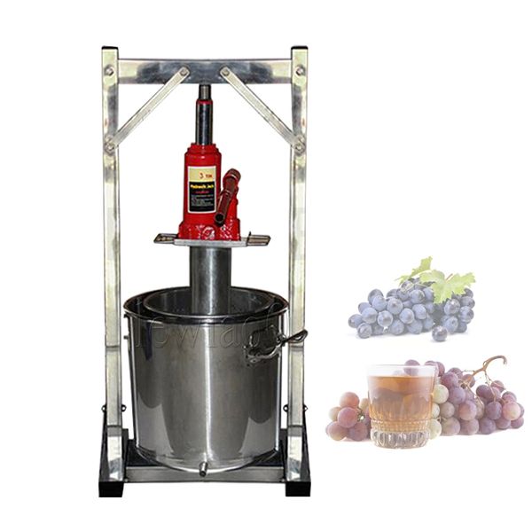 Comercial 36l manual hidráulico jack máquina da imprensa de mel frutas legumes imprensa espremedor aço inoxidável mão espremedor uva