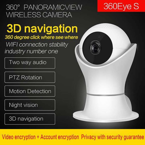 Вращение на 360 градусов PTZ Wi-Fi IP-камера 1080P Беспроводная сеть Домашняя камера видеонаблюдения Камера 360 глаз Видеоняня Tuya