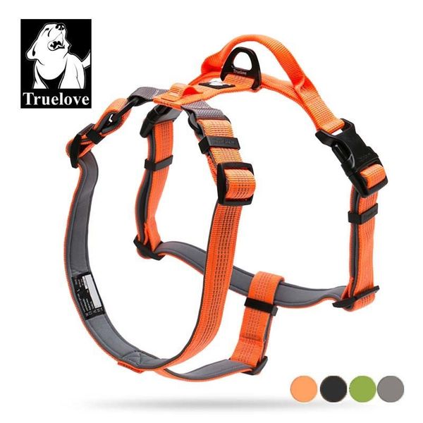 Собачьи воротники поводки Truelove Neoprene Parded Harness Harge с ручкой ремень безопасности ремня для ремня грудной клет