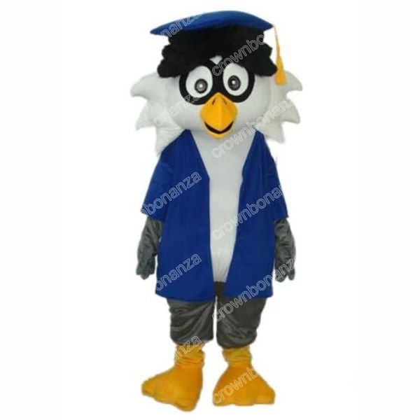 Costumi super carini della mascotte del Dr. Gufo Costume da personaggio dei cartoni animati di Halloween Vestito da festa di Natale all'aperto Abbigliamento pubblicitario promozionale unisex