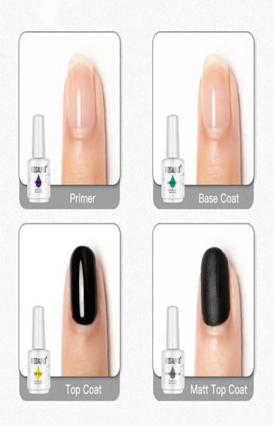 Nagel-Gel-Nagellack-Set, Basis- und Decklack-Set, nicht abwischbar und matt, für die tägliche Pflege, verschönernd5415199