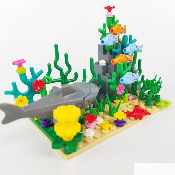 Kits de construção de modelos atacado brinquedos personalizados 128 peças conjuntos de partículas pequenas tijolo técnica mundo subaquático lepin criador colecionável para ki dhapf
