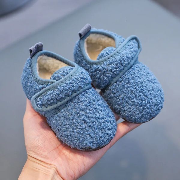 Turnschuhe Baby Schuhe für Mädchen Weiche Sohle Rutschfeste Indoor Kinder Hausschuhe für Zuhause Winter Plüsch Dicke Baumwolle Kinder Warme jungen Schuhe 231102