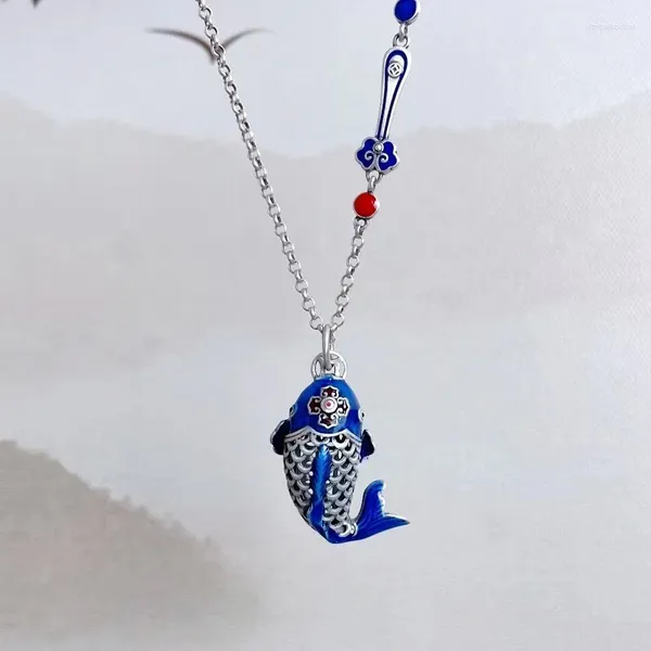 Halsketten mit Anhänger Jedes Jahr gibt es mehr als nur blaue Fische für Männer und Frauen, Schlüsselbeinketten, Koi-Anhänger