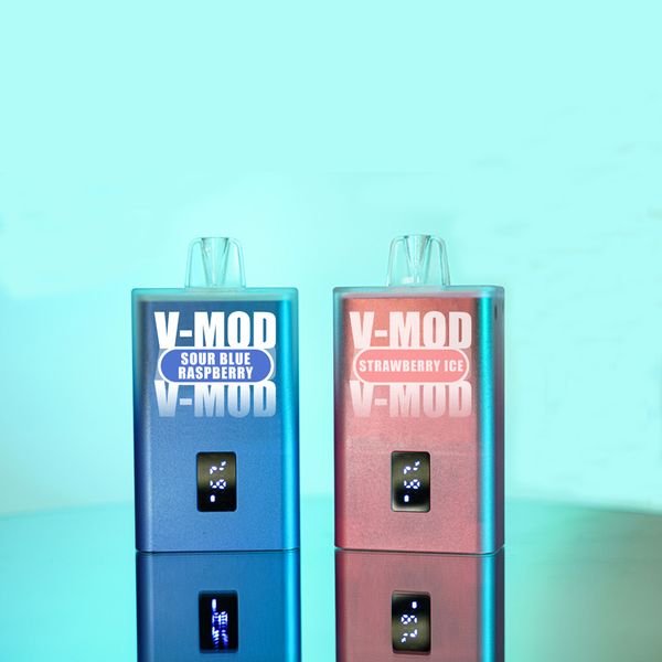 Bobina de malha Komodo V-mod Vape descartável 12k Puffs cigarro eletrônico recarregável com tela LCD digital