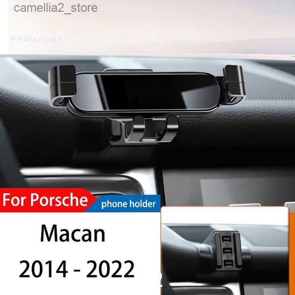 Autohalterung, Autotelefonhalterung für Porsche Macan 2014–2022, GPS-Navigation mit besonderer Schwerkraft, mobile Halterung, 360 Grad drehbarer Ständer, Zubehör Q231104