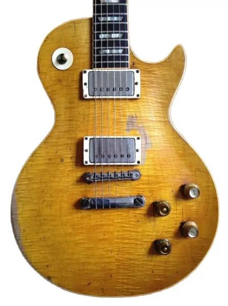 Hot Sale Factory Aged E-Gitarre, einteiliger Korpus und Halsbünde